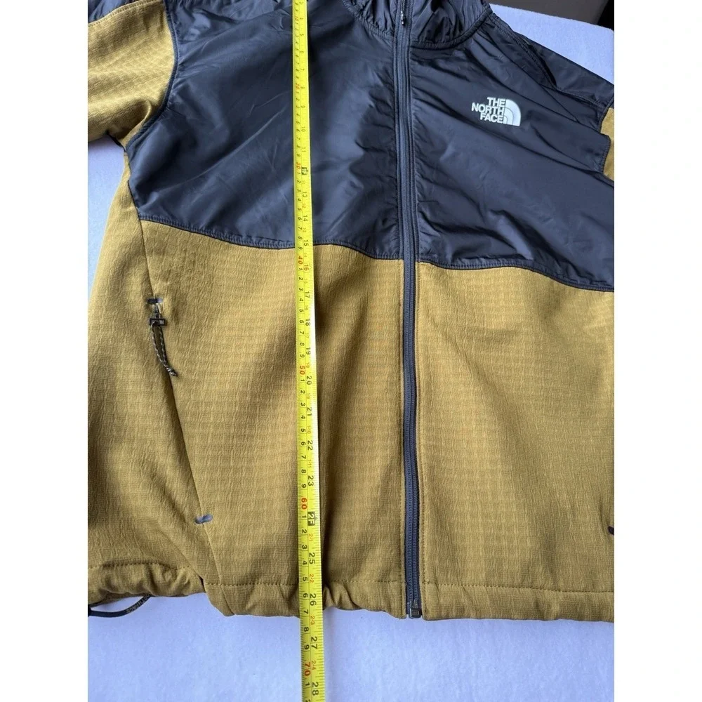 The North Face FlashDry Hooded Jacket Mens Medium Grey Yellow NF0A88XV Hybrid
